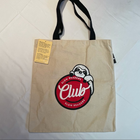 Sloth Reading tote bag - Picture 2 of 2